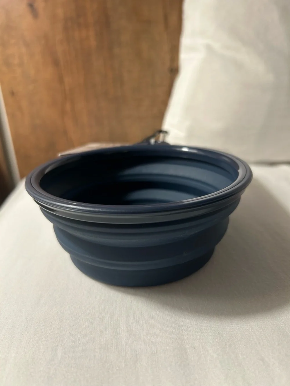 Star Wars Navy Silicone Collapsible Pet Bowl with Grogu Graphic